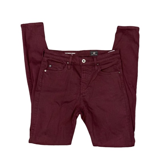 AG Jeans Farrah High Rise Skinny Jeans 27R Maroon 3188 - Picture 2 of 10